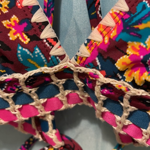 NWT Sz Lg Boho bikini top T back closure - Picture 4 of 9